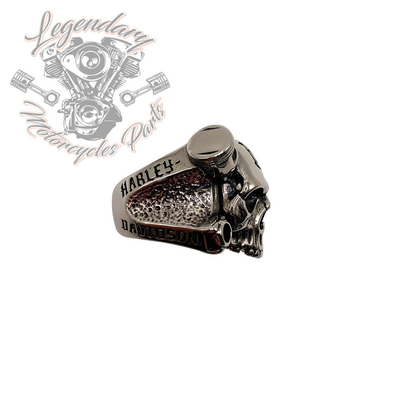 Anillo de acero de pistón de calavera Harley Davidson Réf STR002