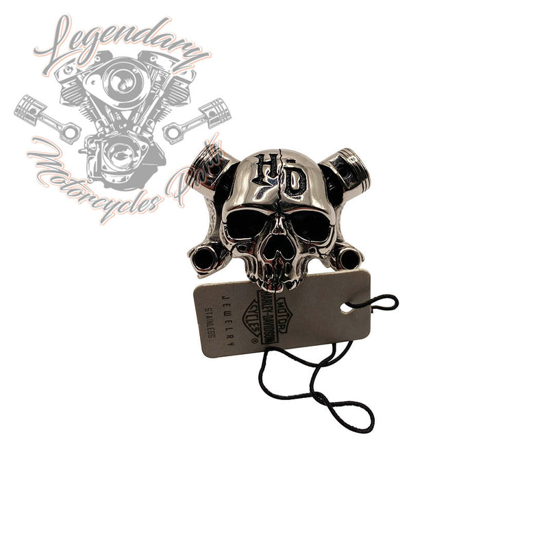 Anillo de acero de pistón de calavera Harley Davidson Réf STR002