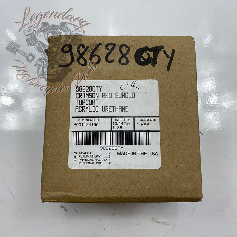 Peinture acrylique top coat "Red Sunglo" OEM 98628CTY