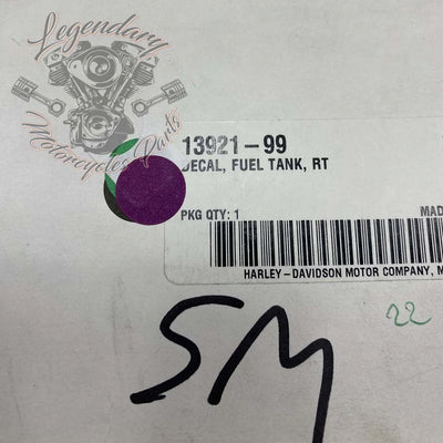 Logo de réservoir droit OEM 13921-99