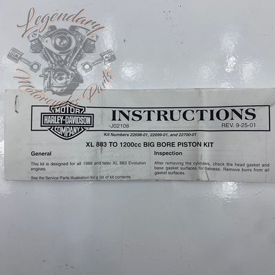 Piston Conversion Kit OEM 22698-01