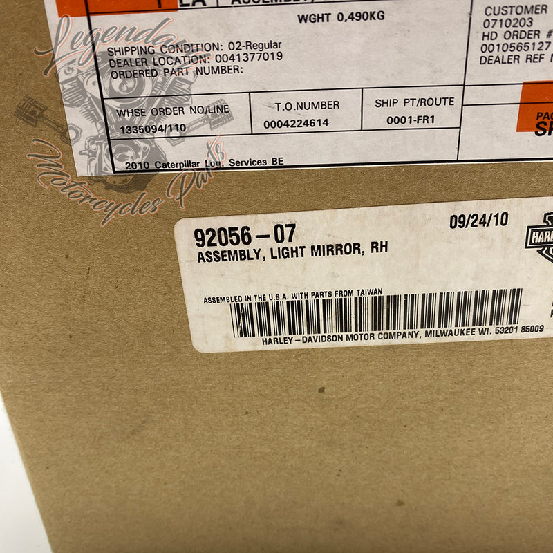 Specchio destro con indicatore di direzione integrato OEM 92056-07