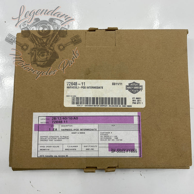 Intermediate Harness for Boom! Audio Saddlebag iPod Mounting Kit OEM 72648-11
