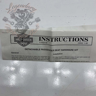 Detachable Passenger Seat Mounting Kit OEM 51659-96