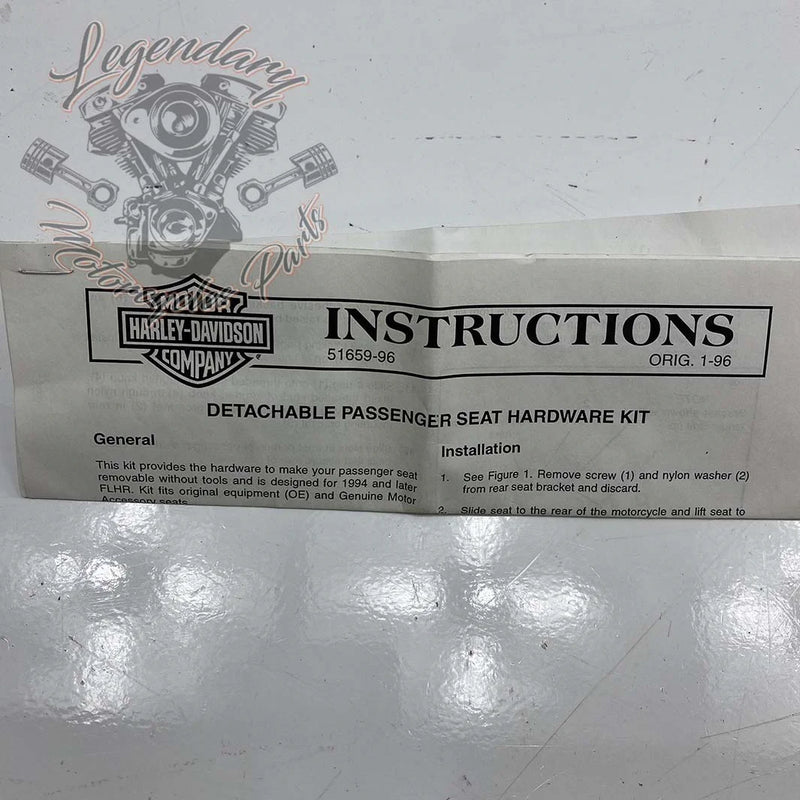 Detachable Passenger Seat Mounting Kit OEM 51659-96