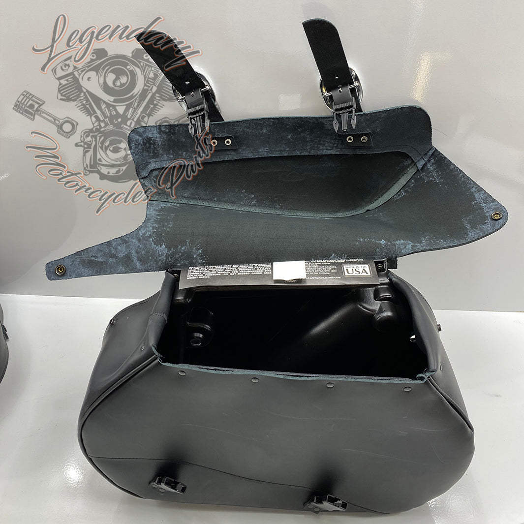 OEM 90342-04A Leather Saddlebag Kit – Legendary Parts