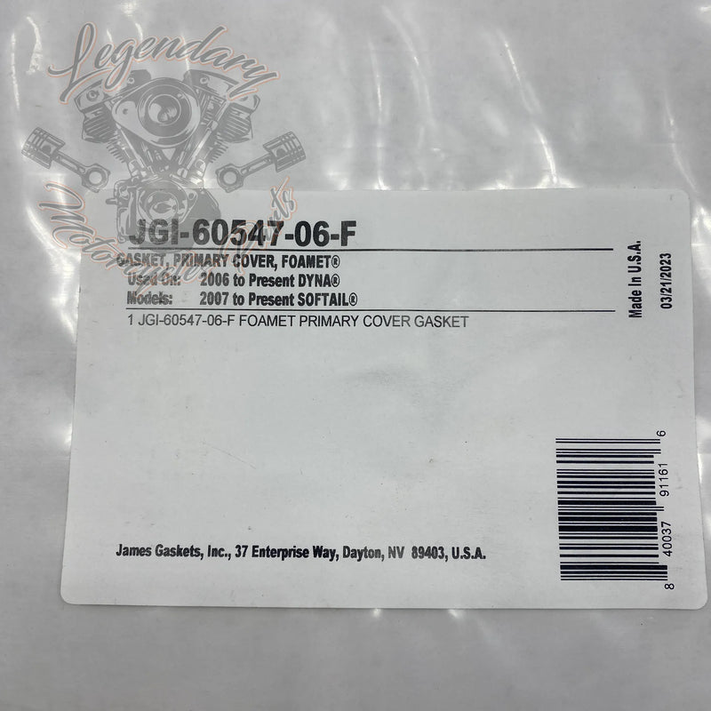 Tesnilo primarnega pokrova OEM JGI-60547-06-F