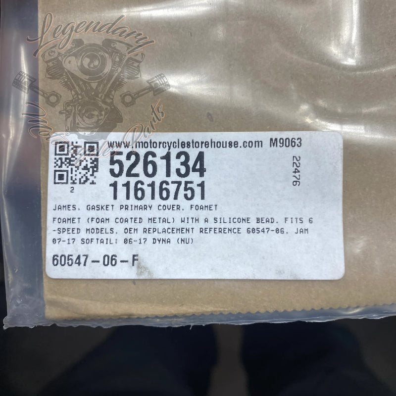 Tesnilo primarnega pokrova OEM JGI-60547-06-F