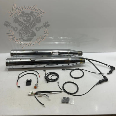 Pair of Touring Mufflers with Valve