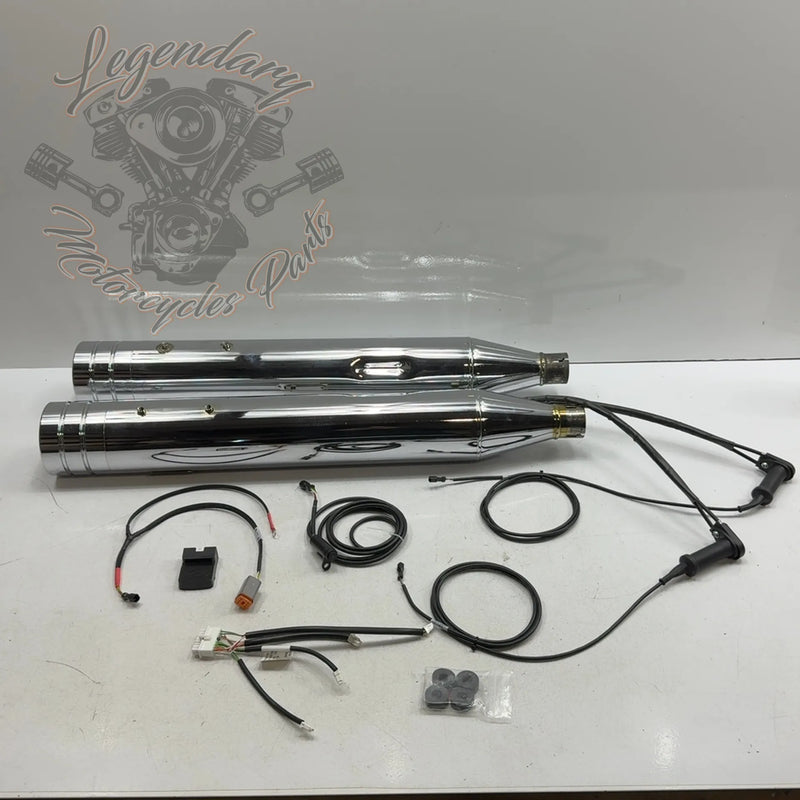 Pair of Touring Mufflers with Valve