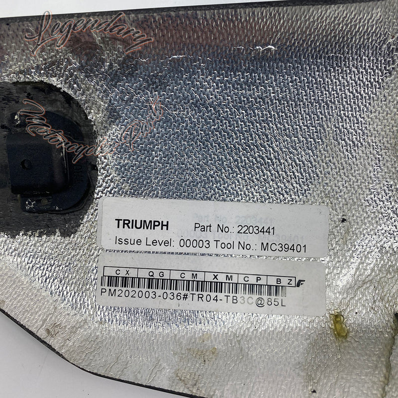 Left muffler heat shield Ref T2203441