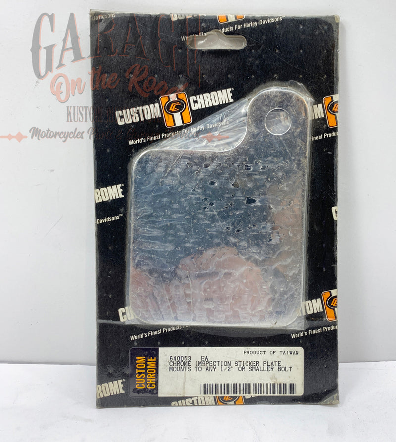 Placa de inspeção para matrícula Réf 640053